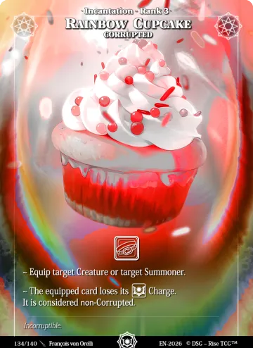 Verderbter Regenbogen-Cupcake