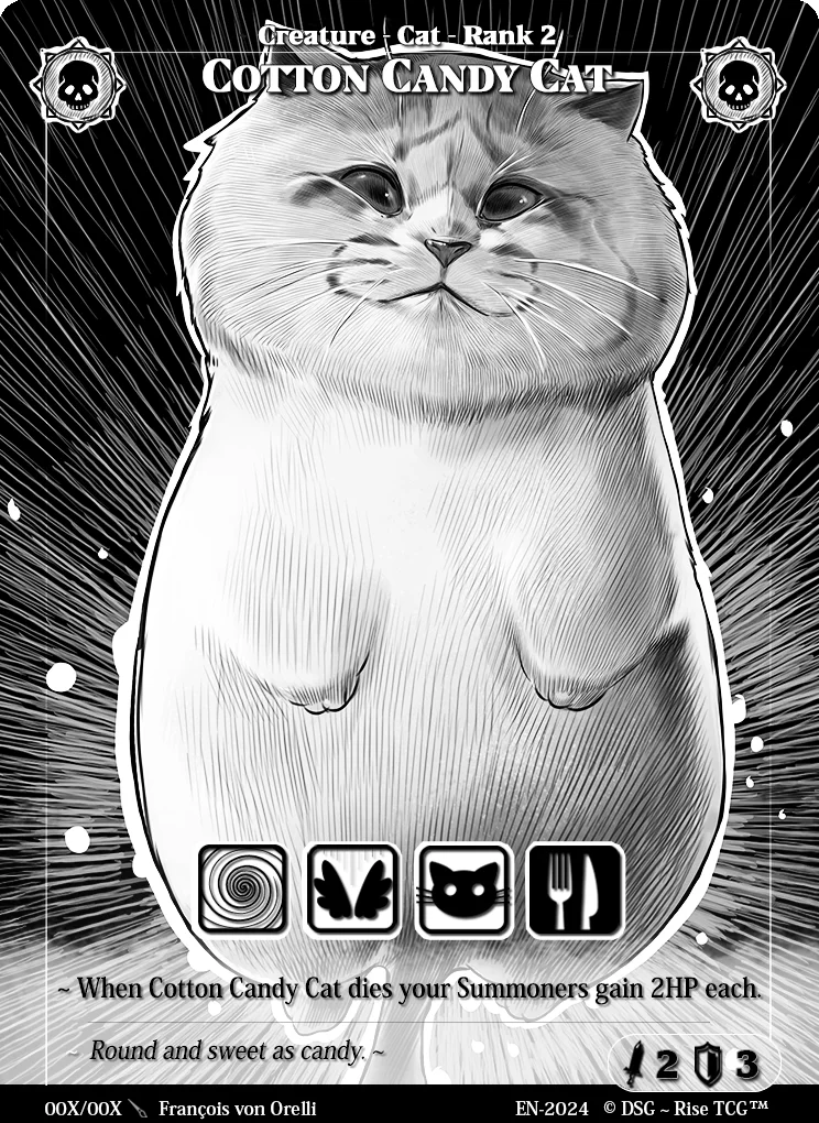 Cotton Candy Cat 3d