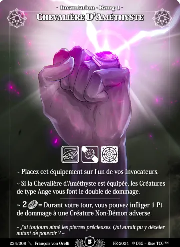 chevalière d'améthyste