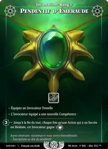 Pendentif D'Émeraude