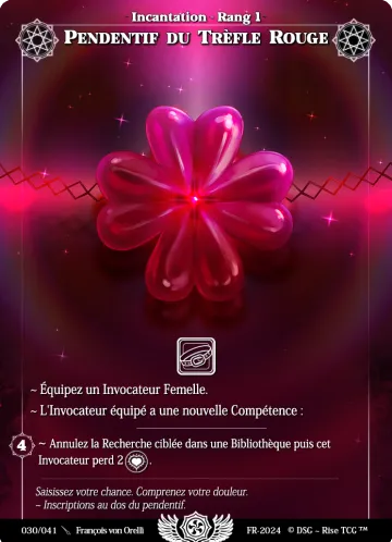 Pendentif Du Trèfle Rouge