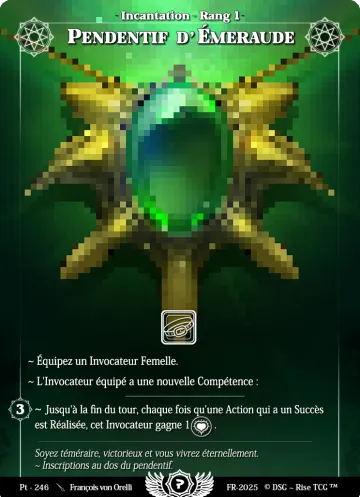 pendentif d'émeraude