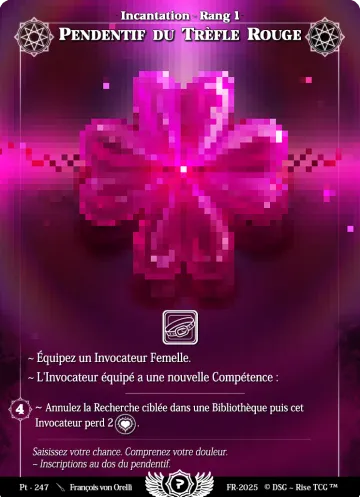 pendentif du trèfle rouge