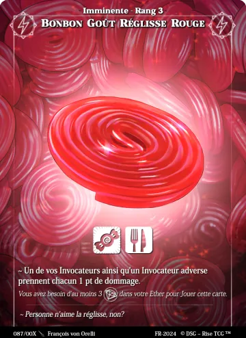 Bonbon Rouge Goût Réglisse